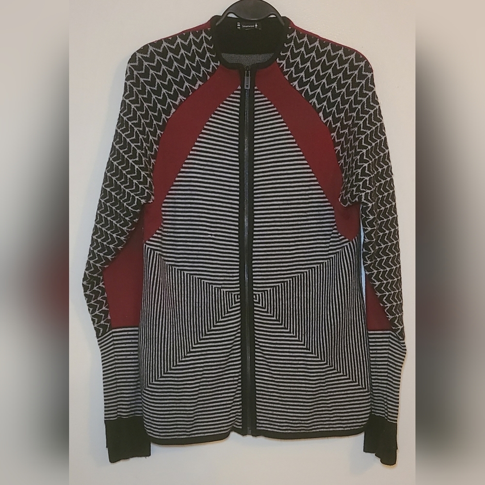 Smartwool | Sweater - Merino Wool Blend, Full-Zip, Geometric (Multicolor) - L